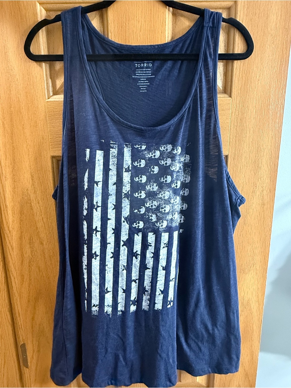 Torrid navy graphic tank with flag